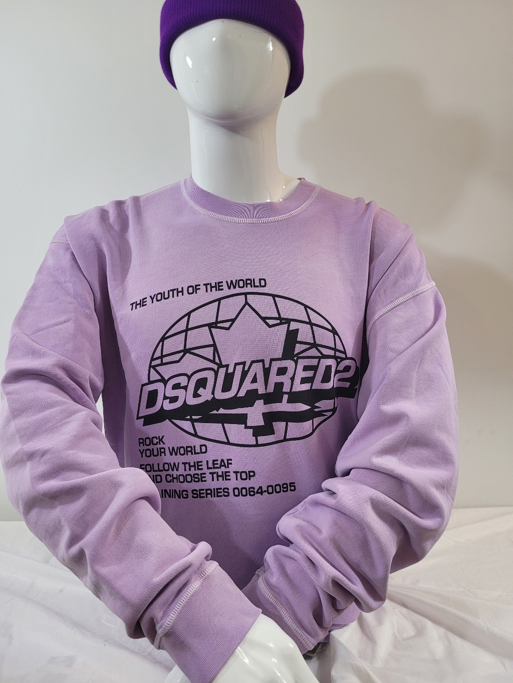 Dsquared2 Men's Purple Lavender Sweatshirt Size L 100% Authentic $585